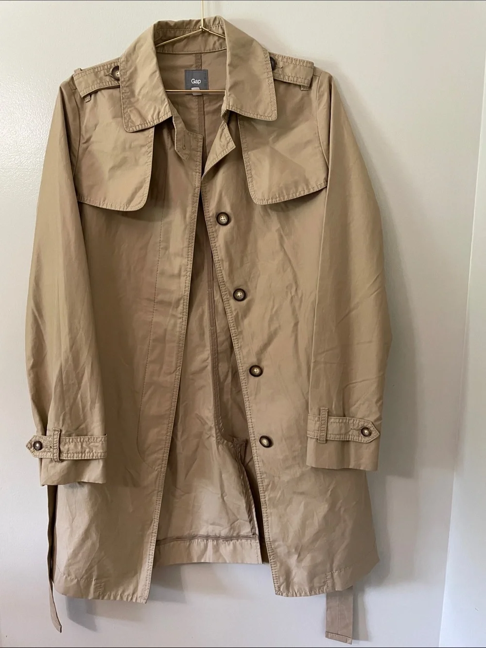 GAP Lightweight Beige-khaki Trench Coat